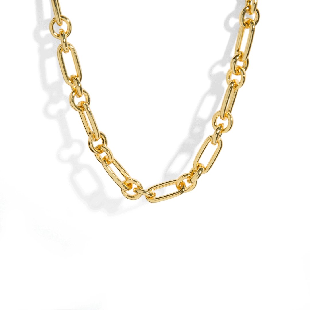 VICENZA LINK GOLDEN NECKLACE - COLLARES - Malandra Jewelry - XMC37