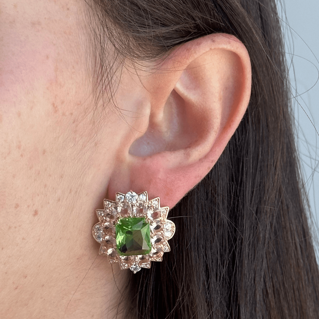 VINTAGE BLOOM CRYSTAL EARRINGS - ARETES - Malandra Jewelry - ZSA11 - A23164Y