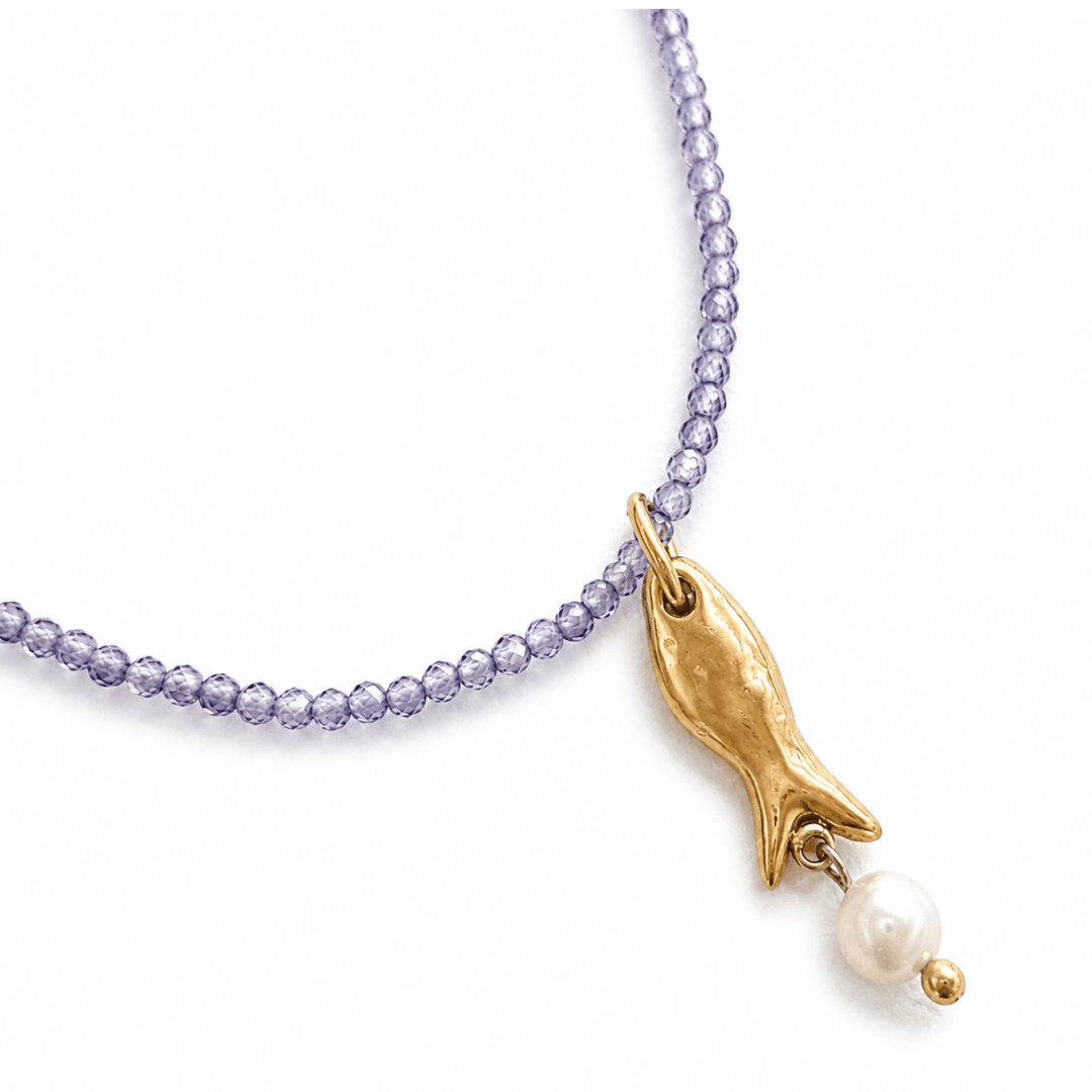 Violet Fish Necklace - COLLARES - Malandra Jewelry - EUWC584-JDN0112016