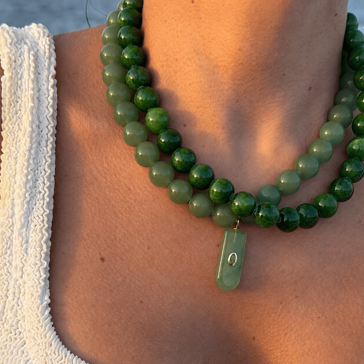 VIRIDIAN JADE TERRA NECKLACE - COLLARES - Malandra Jewelry - TC2514