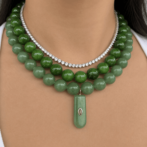 VIRIDIAN JADE TERRA NECKLACE - COLLARES - Malandra Jewelry - TC2514