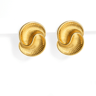 WAVY GOLD EARRINGS - ARETES - Malandra Jewelry - EUWA160 - JDE2403068