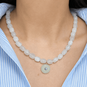 White Agate Gaia Necklace - COLLARES - Malandra Jewelry - TC2563