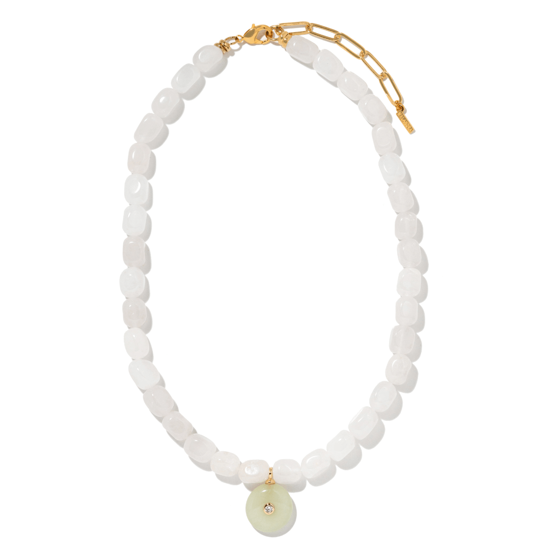 White Agate Gaia Necklace - COLLARES - Malandra Jewelry - TC2563