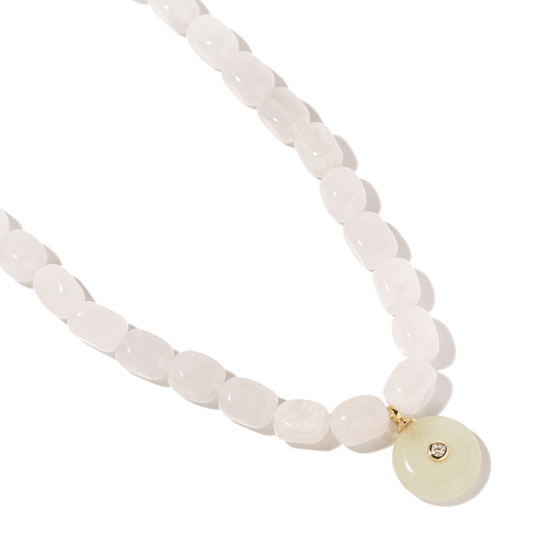 White Agate Gaia Necklace - COLLARES - Malandra Jewelry - TC2563