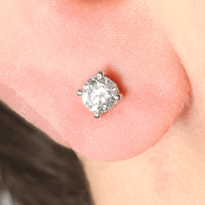 WHITE GOLD ROUND STUDS 0.50CT - ARETES - Malandra Jewelry - BM500.20