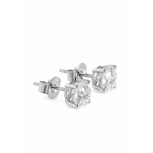 WHITE GOLD ROUND STUDS 1.50CT - ARETES - Malandra Jewelry - BM500.28