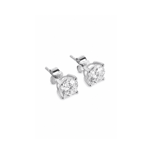 WHITE GOLD ROUND STUDS 3.0CT - ARETES - Malandra Jewelry - BM500.24