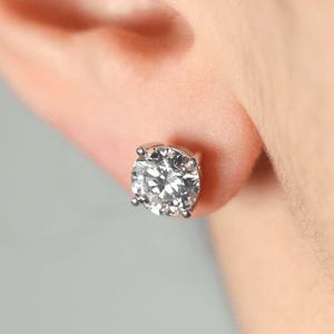 WHITE GOLD ROUND STUDS 3.0CT - ARETES - Malandra Jewelry - BM500.24
