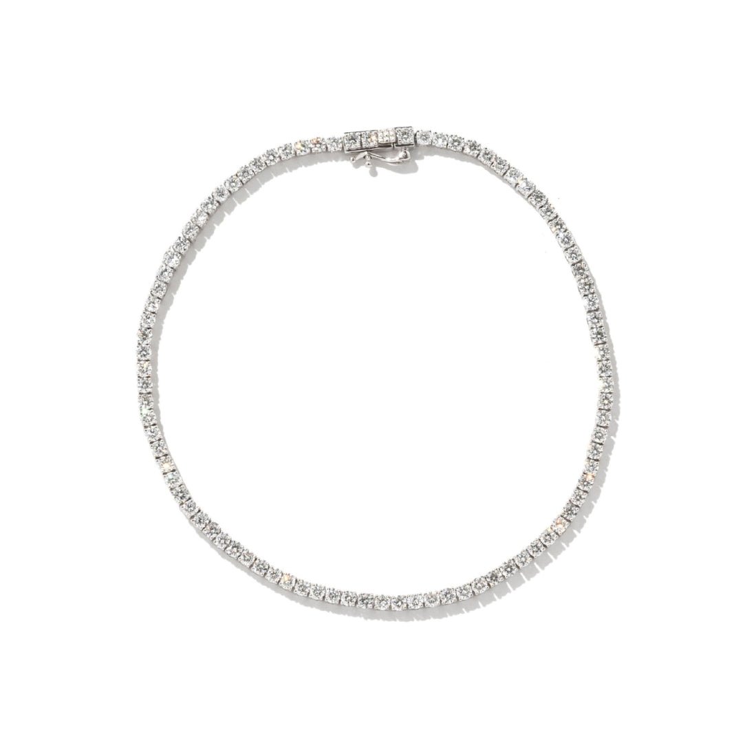 WHITE GOLD TENNIS BRACELET 5CT - PULSERAS - Malandra Jewelry - BM500.3