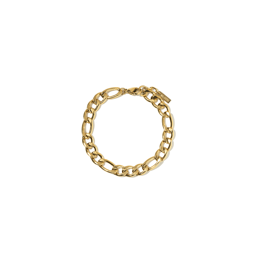 WIDE LINK ICON BRACELET - COLLARES - Malandra Jewelry - EUWP250 - DZJDB202506234NINA