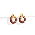 WINE LUXE HOOP EARRINGS - ARETES - Malandra Jewelry - EUWA290-JDE0108018-BR