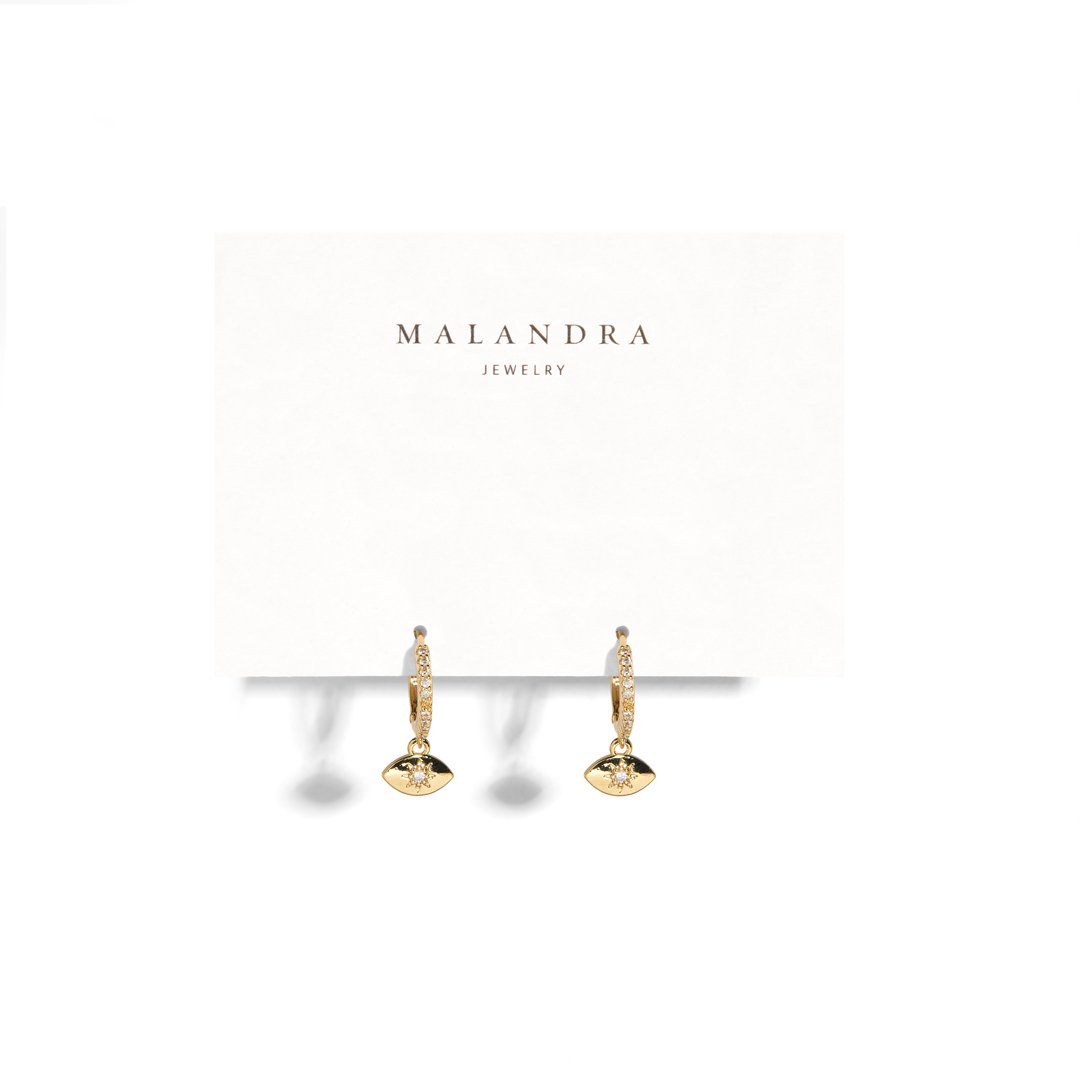 WISDOME FORTUNE HUGGIES - ARETES - Malandra Jewelry - AA1294-Q40091