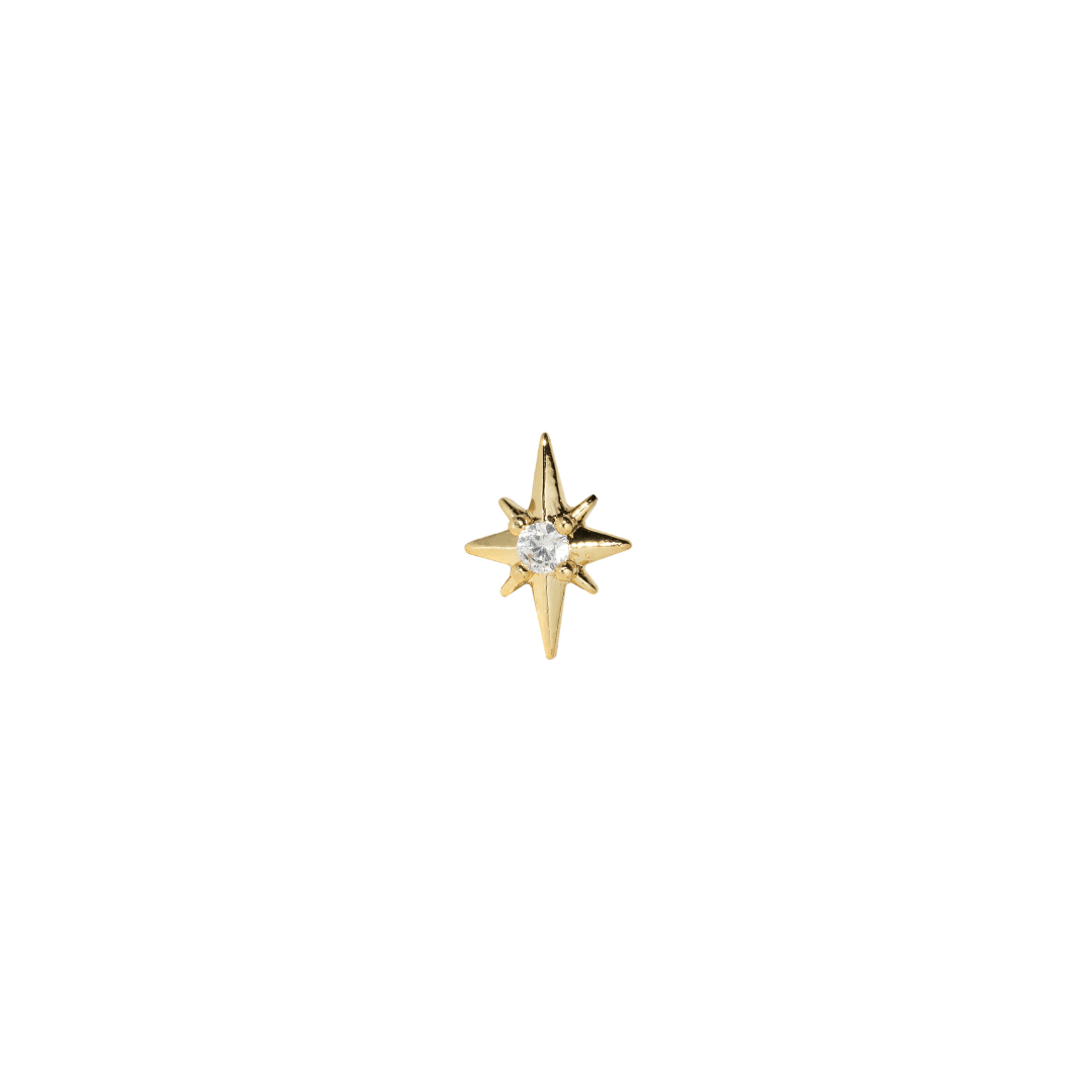 WISH STAR PIERCING - ARETES - Malandra Jewelry - ZTA3