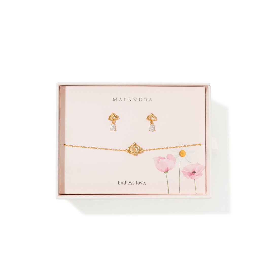 WITH LOVE ORCHID GIFT SET - SETS DE REGALO - Malandra Jewelry - SET211-EYHA188/EYHP192