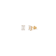 YELLOW GOLD EMERALD CUT STUDS 2CT - ARETES - Malandra Jewelry - BM500.9