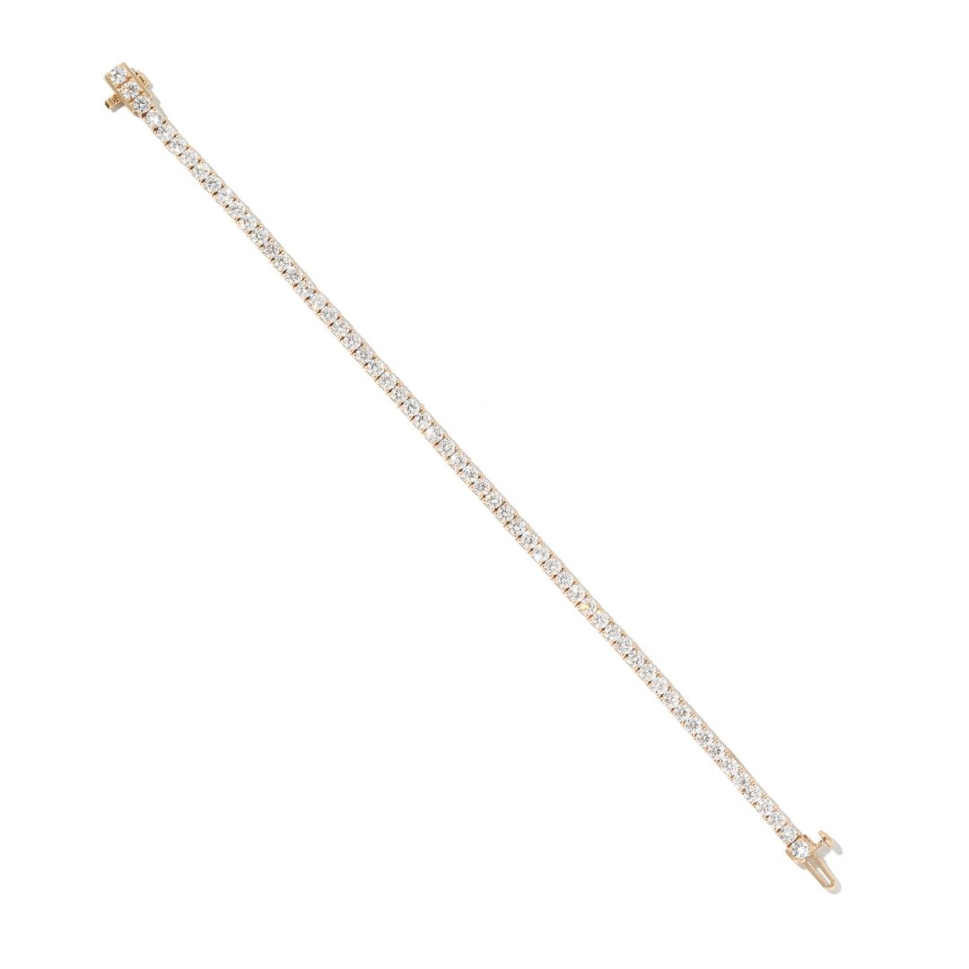 YELLOW GOLD TENNIS BRACELET 5CT - PULSERAS - Malandra Jewelry - BM500.5