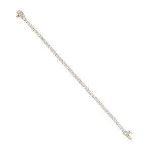 YELLOW GOLD TENNIS BRACELET 5CT - PULSERAS - Malandra Jewelry - BM500.5