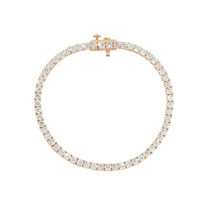 YELLOW GOLD TENNIS BRACELET 5CT - PULSERAS - Malandra Jewelry - BM500.6