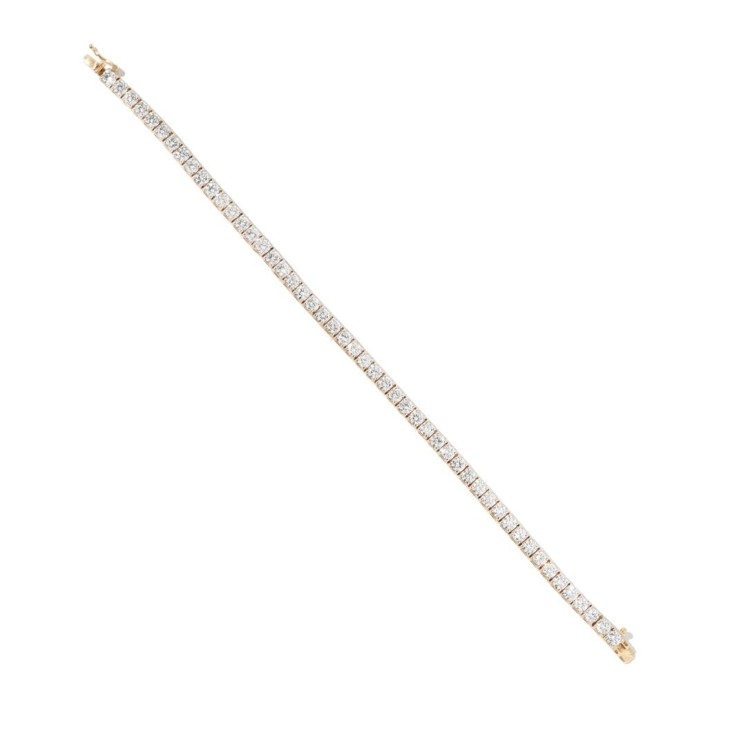 YELLOW GOLD TENNIS BRACELET 7CT - PULSERAS - Malandra Jewelry - BM500