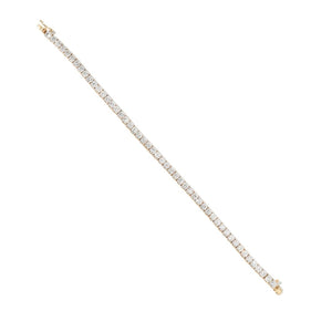 YELLOW GOLD TENNIS BRACELET 7CT - PULSERAS - Malandra Jewelry - BM500