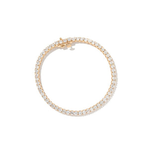 YELLOW GOLD TENNIS BRACELET 7CT - PULSERAS - Malandra Jewelry - BM500