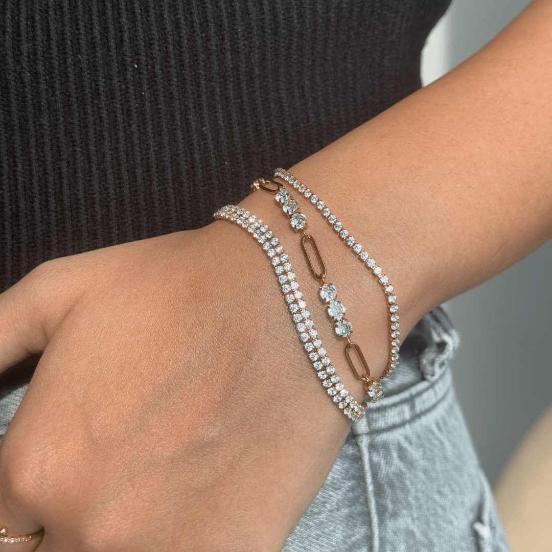 ZIRCON LINKED BRACELET - PULSERAS - Malandra Jewelry - EUWP222 - JDB0112065