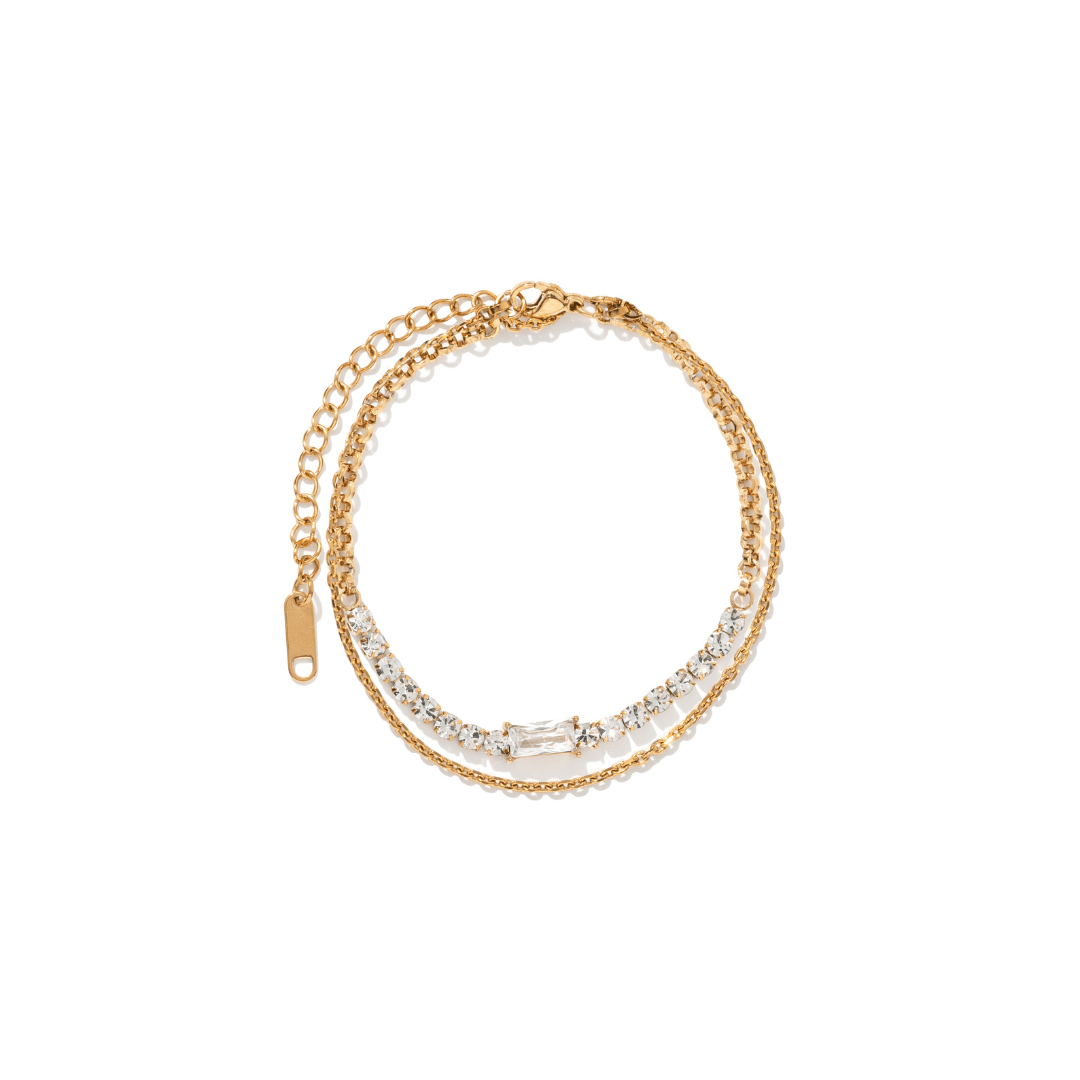 ZIRCONIA CHAIN BRACELET - PULSERAS - Malandra Jewelry - EUWP443-JDB0307034