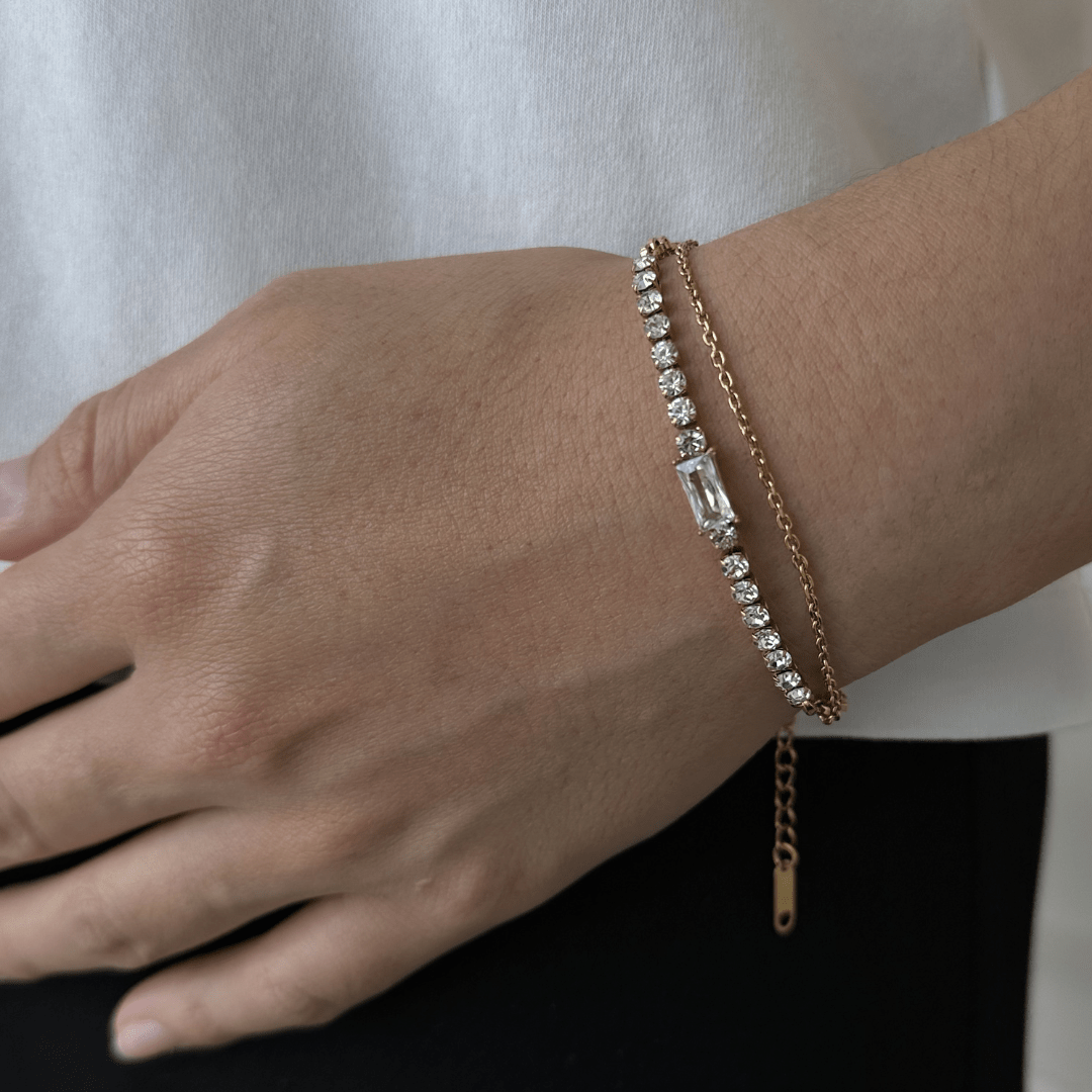 ZIRCONIA CHAIN BRACELET - PULSERAS - Malandra Jewelry - EUWP443-JDB0307034