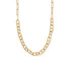 ZIRCONIA LINK GOLD NECKLACE - COLLARES - Malandra Jewelry - EUWC406-JDN0311149-WT
