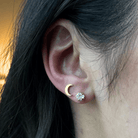 ZIRCONIA SMALL EARRINGS - ARETES - Malandra Jewelry - VCA164 - 3238