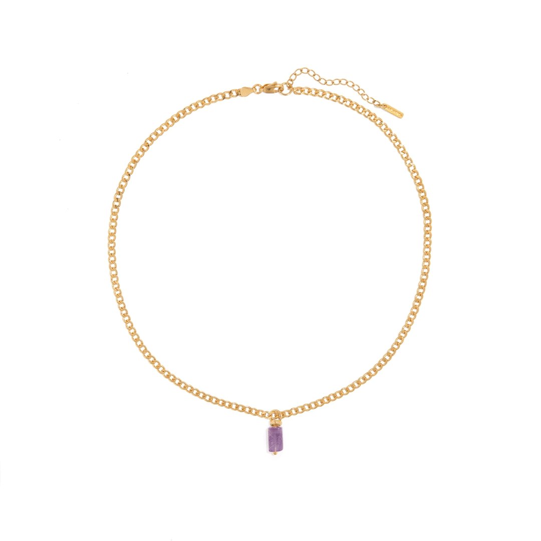 AMETHYST AURA NECKLACE - COLLARES - Malandra Jewelry - TC1185