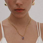 AMETHYST AURA NECKLACE - COLLARES - Malandra Jewelry - TC1185