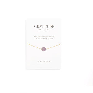 AMETHYST QUARTZ GRATITUDE BRACELET - BRAZALETES - Malandra Jewelry - TP921