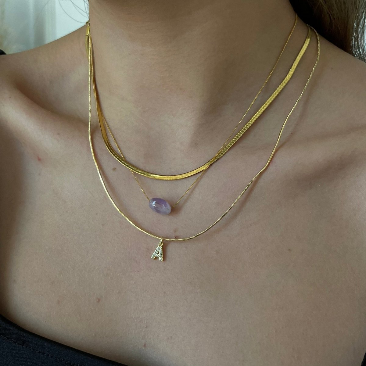 AMETHYST QUARTZ GRATITUDE NECKLACE - COLLARES - Malandra Jewelry - TC884