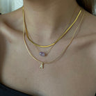AMETHYST QUARTZ GRATITUDE NECKLACE - COLLARES - Malandra Jewelry - TC884