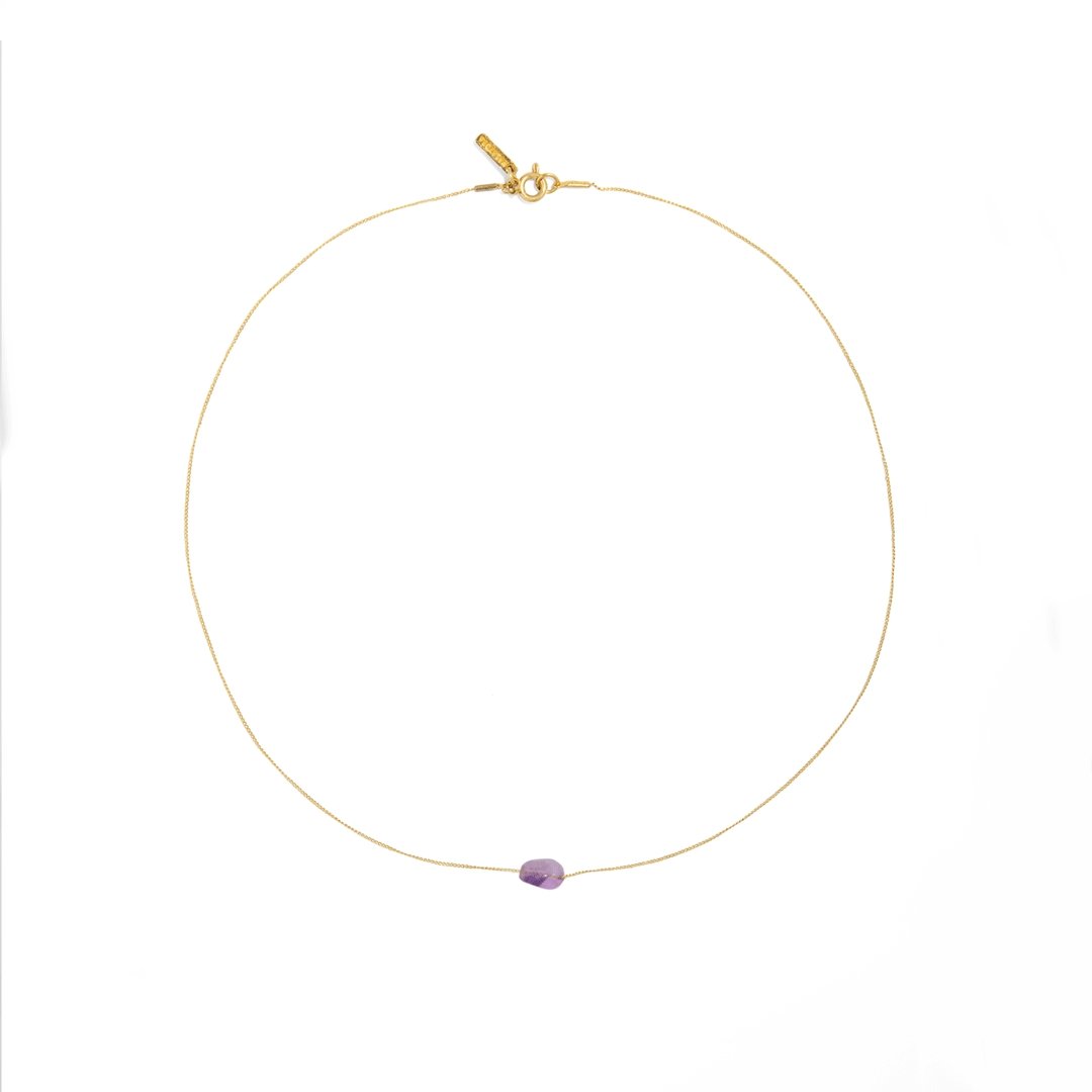 AMETHYST QUARTZ GRATITUDE NECKLACE - COLLARES - Malandra Jewelry - TC884