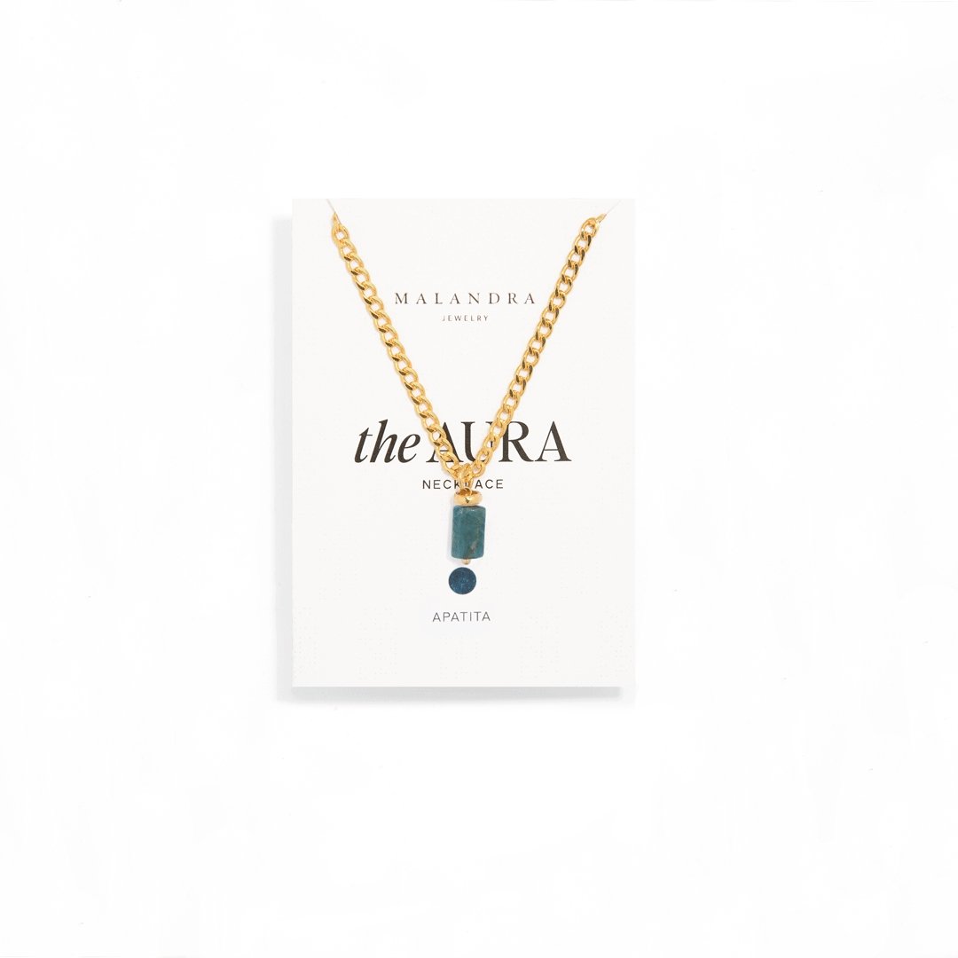 APATITE AURA NECKLACE - COLLARES - Malandra Jewelry - TC1177