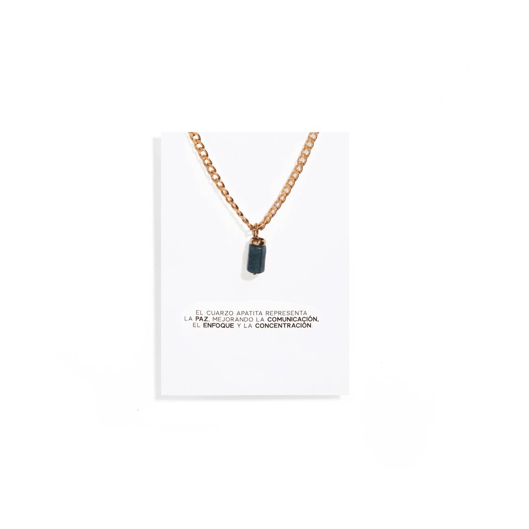 APATITE AURA NECKLACE - COLLARES - Malandra Jewelry - TC1177