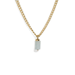AQUAMARINE AURA NECKLACE - COLLARES - Malandra Jewelry - TC1183