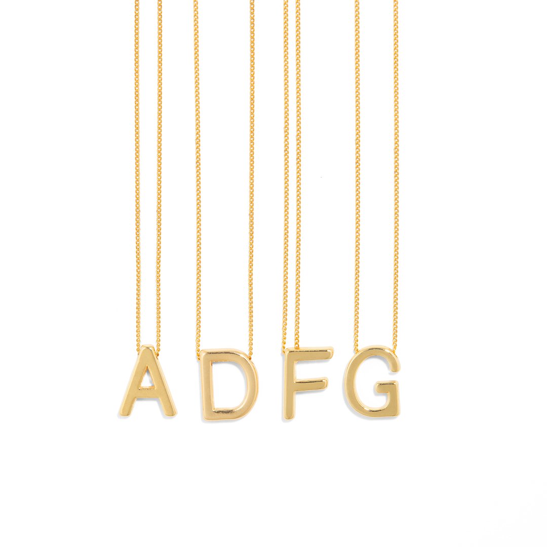 ARIAL LETTER NECKLACE - COLLARES - Malandra Jewelry - TC1503.A