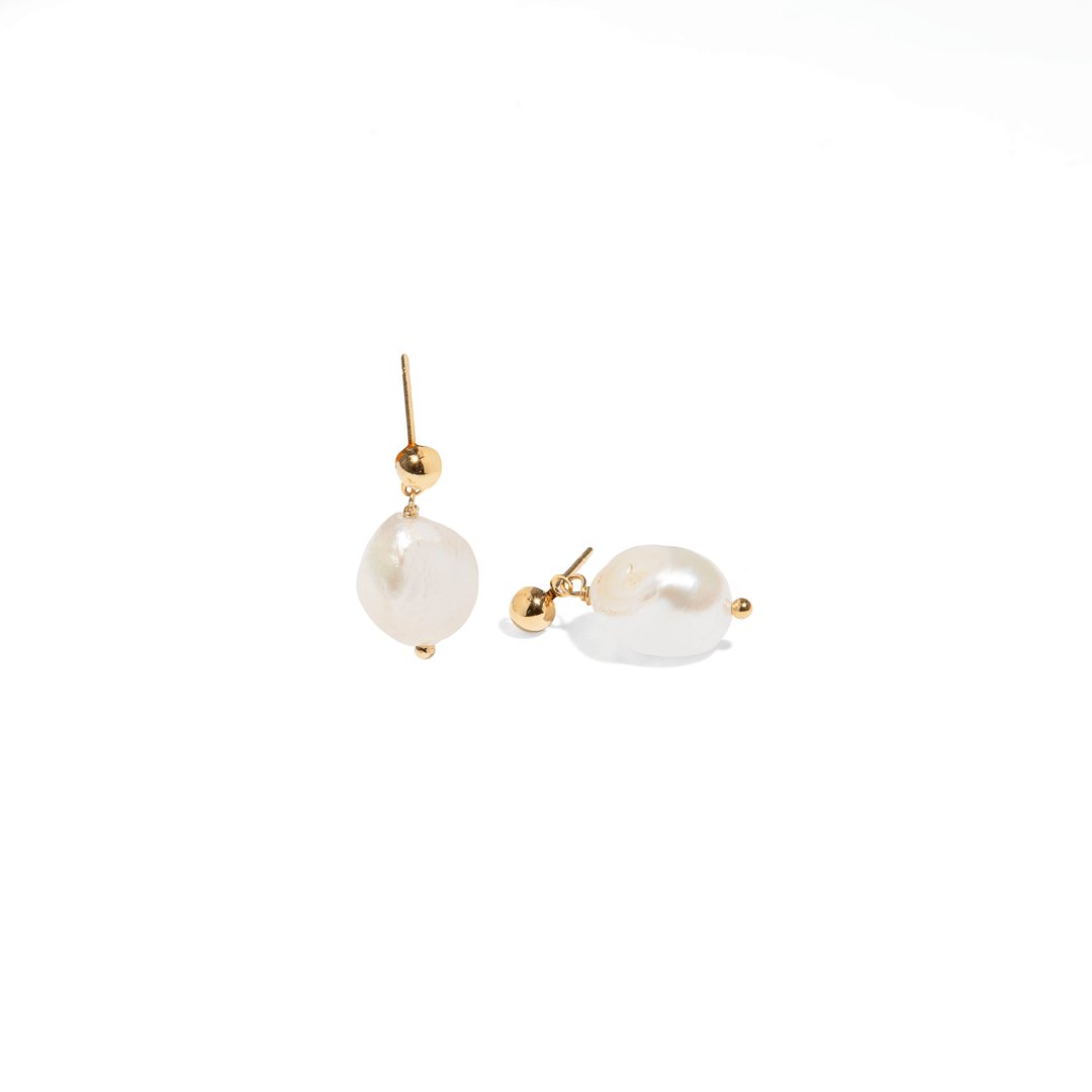 BAROQUE PEARL DROP EARRINGS - ARETES - Malandra Jewelry - TA1365