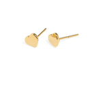 BASIC HEART STUDS - ARETES - Malandra Jewelry - VCA159