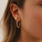 BASIC HEART STUDS - ARETES - Malandra Jewelry - VCA159