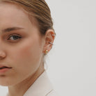 BASIC ROUND GOLDEN STUDS - ARETES - Malandra Jewelry - VCA121