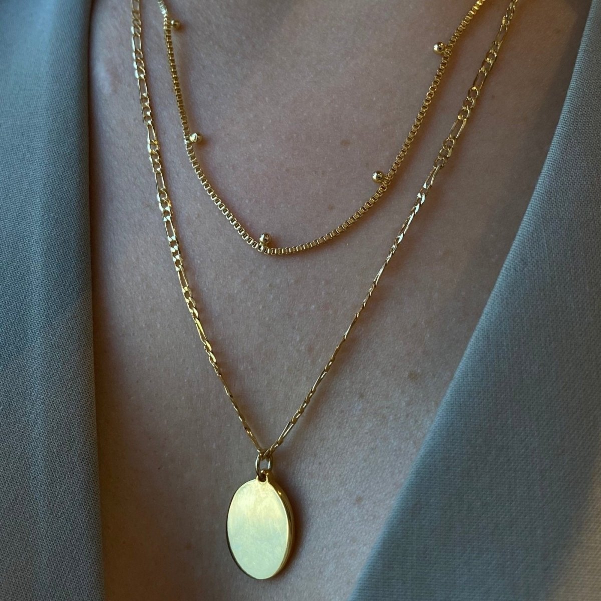 BOHO BULLES DUAL NECKLACE - COLLARES - Malandra Jewelry - XMC39 - 93983N