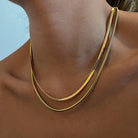 BOLD SNAKE GOLDEN NECKLACE - COLLARES - Malandra Jewelry - FBC323-C654A