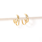 CASCADE GOLDEN HOOPS - ARETES - Malandra Jewelry - VCA148-3120