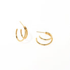 CASCADE GOLDEN HOOPS - ARETES - Malandra Jewelry - VCA148-3120