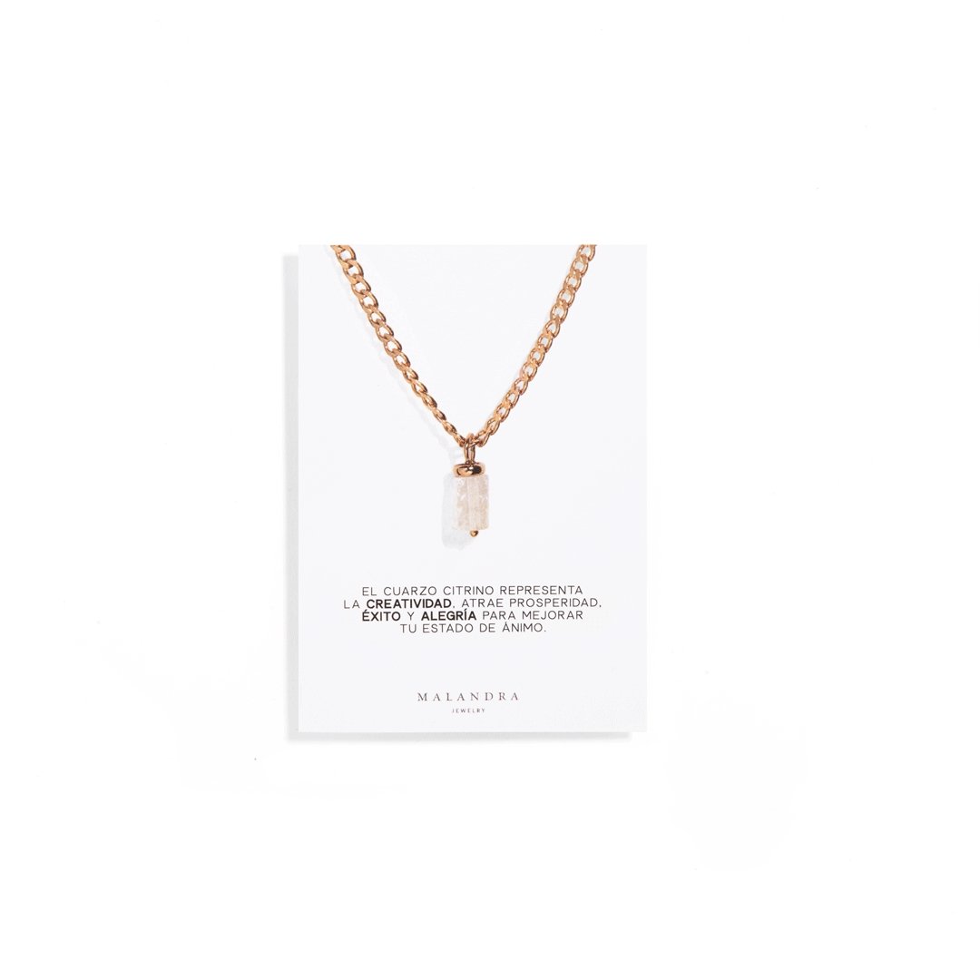 CITRINE AURA NECKLACE - COLLARES - Malandra Jewelry - TC1186